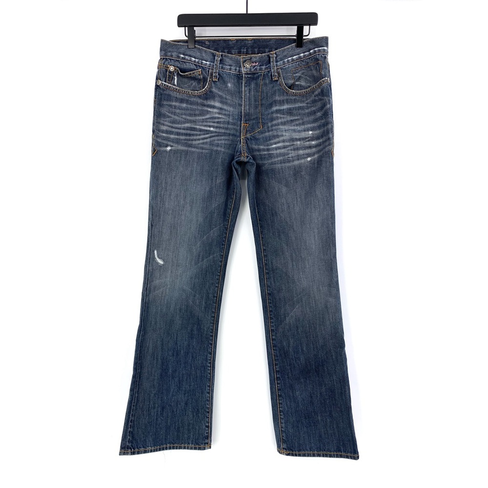 MONARCHY Boot Cut Jeans Medium Blue Wash 34x31